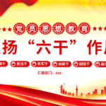 弘扬“六干”作风PPT党员思想教育党课-深度文库